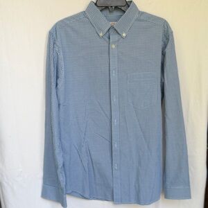 Merona Men's Blue Gingham Button Down Shirt